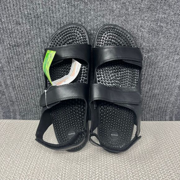 NEW Kenkoh Hanako Acupuncture Massage Sandals Comfort Black Mens 13 US main image 7